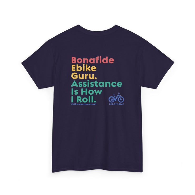 T-Shirt - Ebike-Escapes Electric Bicycle Shop Darmstadt Indiana Bonafide Ebike Guru Unisex Tee