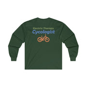 Ebike-Escapes: Electric Therapy Cycologist - Unisex Ultra Cotton Long Sleeve Ebike Shirt