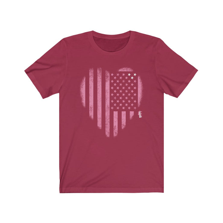 Heart My American Flag - Mens and Womens Workout T Shirt