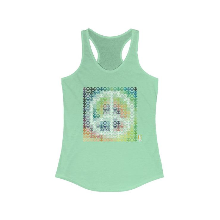 Peace From a Distance - Womens Racerback Tank Tops
