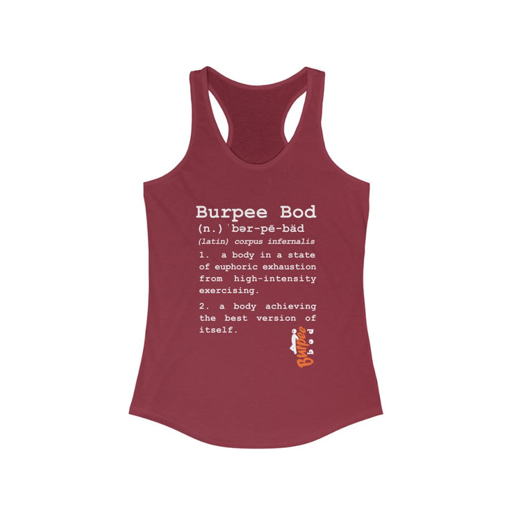 What is a Burpee Bod? - Womens Racerback Tank Tops