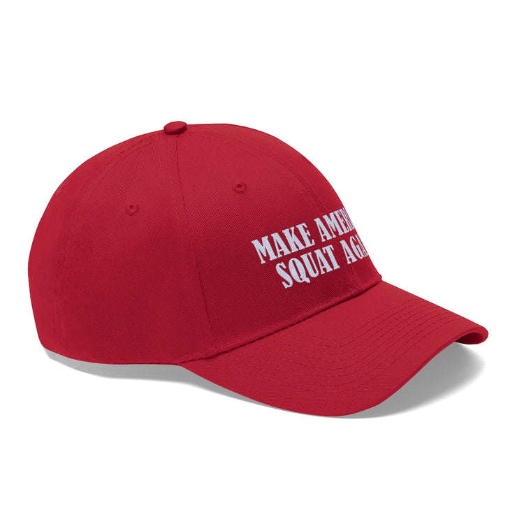 Make America Squat Again - Unisex Twill Hat Burpee Bod