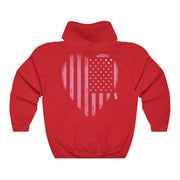 HEART MY AMERICAN FLAG - Unisex Heavy Blend™ Hooded Sweatshirt