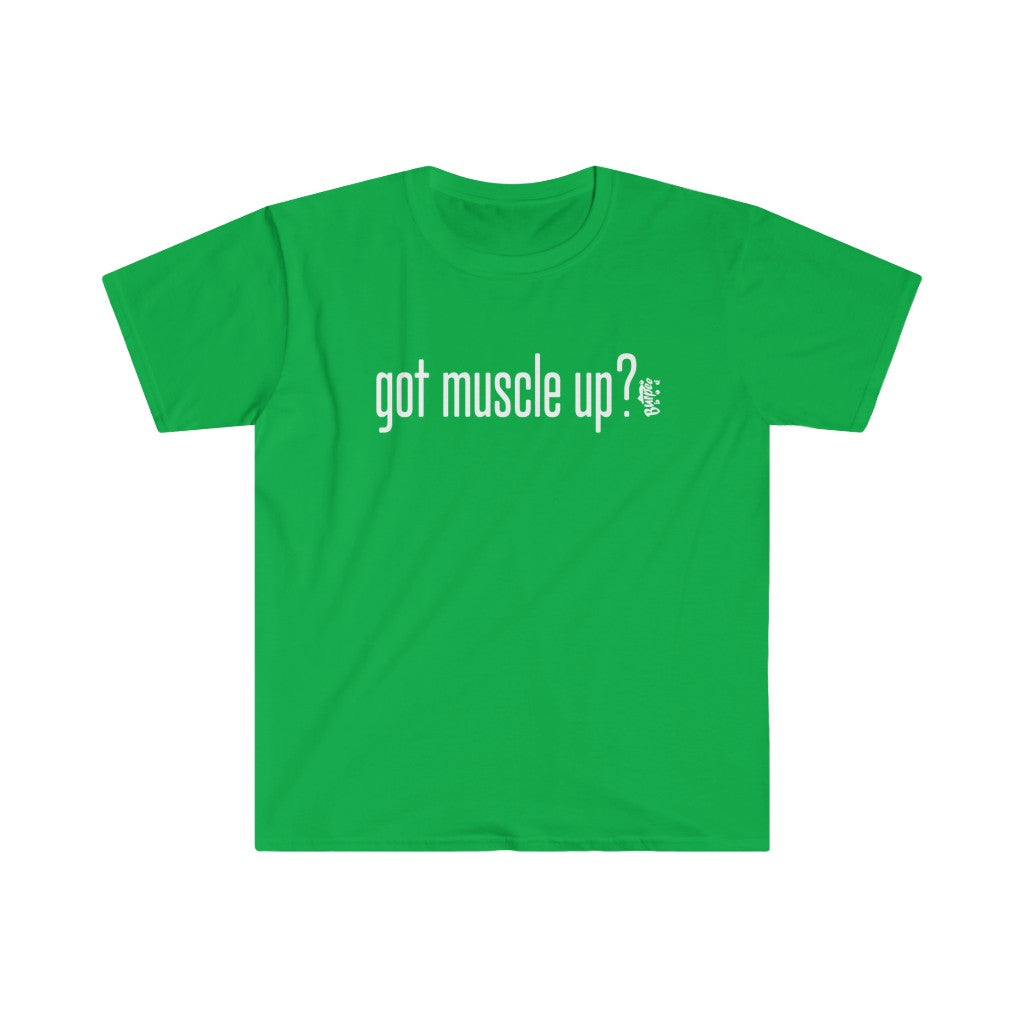 got muscle up? - Men's Fitted Workout T Shirt